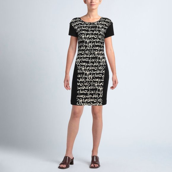 MARANI JEANS short dress with calligraphy print - Picture 2 of 10